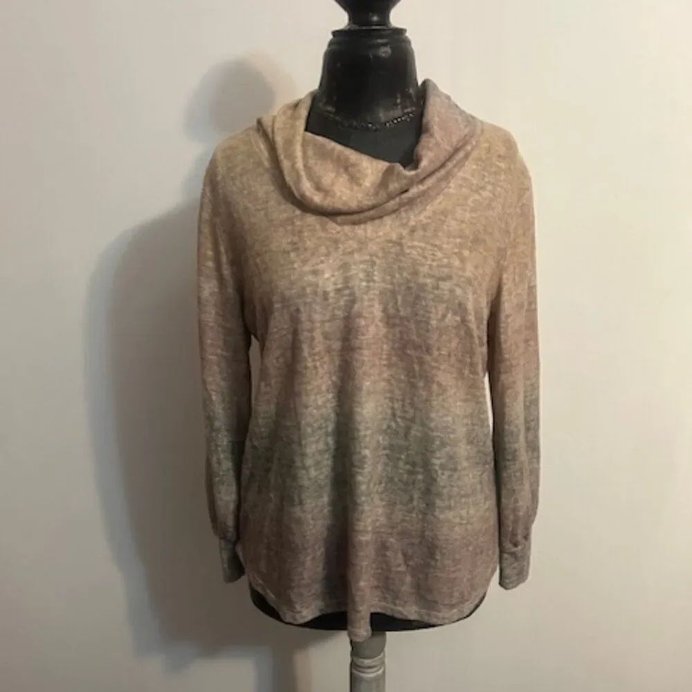 Christopher & Banks Petite Gradient cowlneck sweater, size P/XL